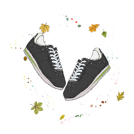 Comfortable casual sneakersのイラスト素材