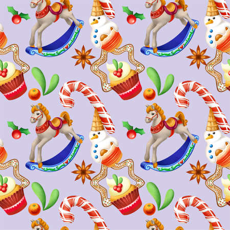 Christmas pattern, seamless Christmas pattern