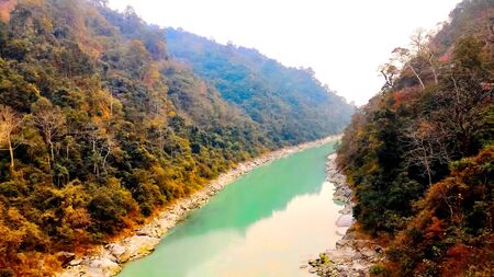 This is a landscape of the beautiful Teesta river flows bitween two mountain, siliguri tourism,...