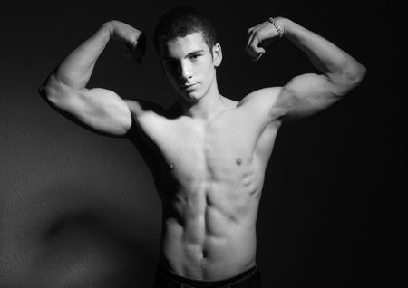 Young male model posingの写真素材