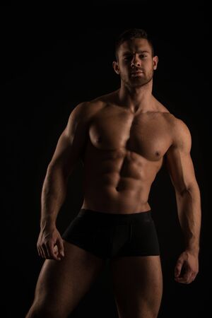 Muscled male model Konstantin Kamyninの写真素材