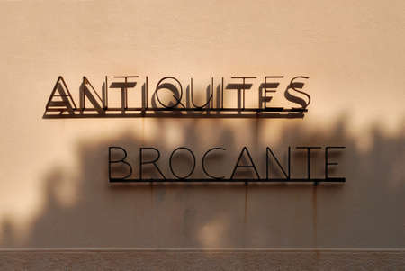 antiquity insignia on a brown wall of Hyeresのeditorial素材