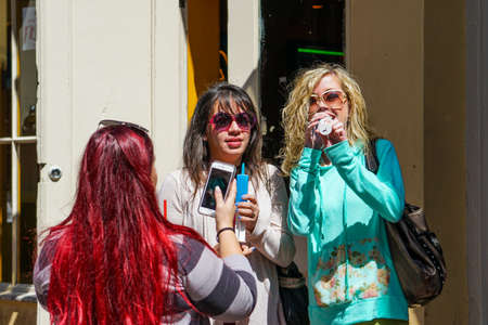 New Orleans - 04/15/2018: take away cocktail in syringe is one of the most common drinksのeditorial素材