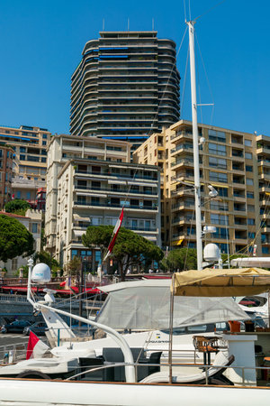 Luxury yachts and boats in the port of Barcelona, Spainのeditorial素材
