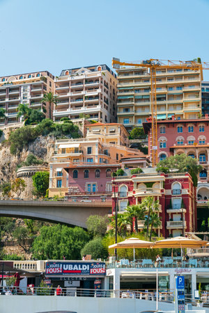 View of Monaco. Monaco is the capital and most populous city of Monaco.のeditorial素材