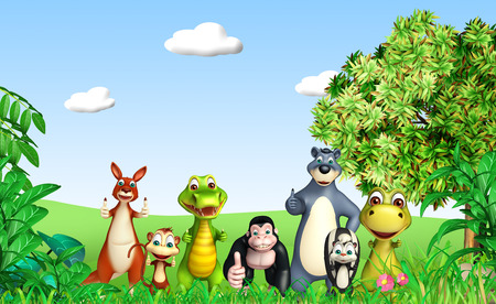 3d rendered illustration of wild animalの写真素材