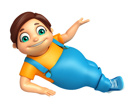Kid boy with Funny poseの写真素材