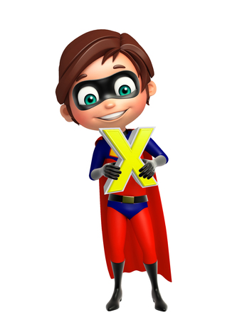 Superboy with  X alphabateの写真素材
