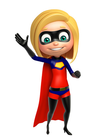 supergirl with Funny poseの写真素材