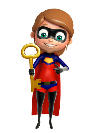 supergirl with Keyの写真素材