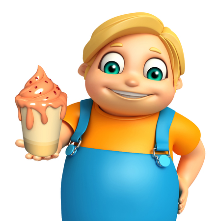 Kid boy with Icecreamの写真素材