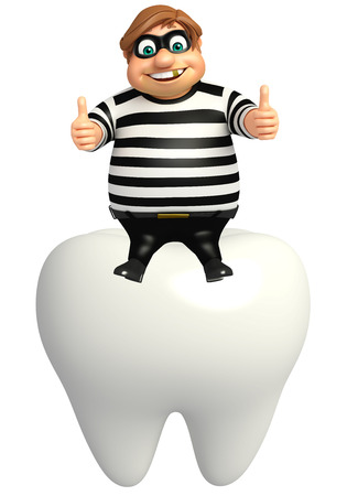 Thief with Teethの写真素材