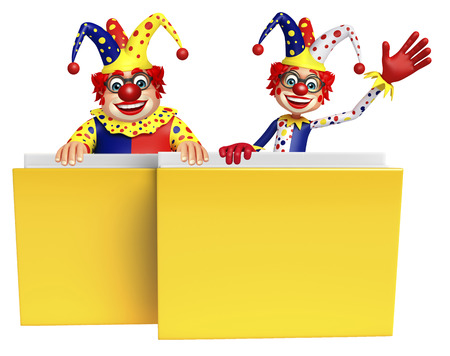 Clown with Folderの写真素材