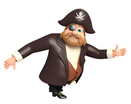 3d rendered illustration of pirateの写真素材
