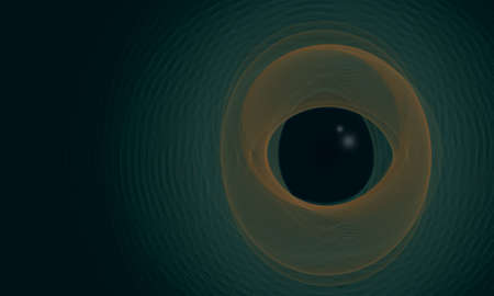 Mysterious artistic all-seeing eye in digital 3d illustration. Concept of control, watching,...