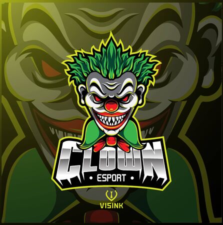 Clown sport mascot logo designのイラスト素材