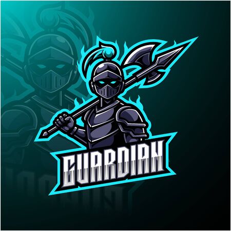 Guardian esports mascot logo designのイラスト素材