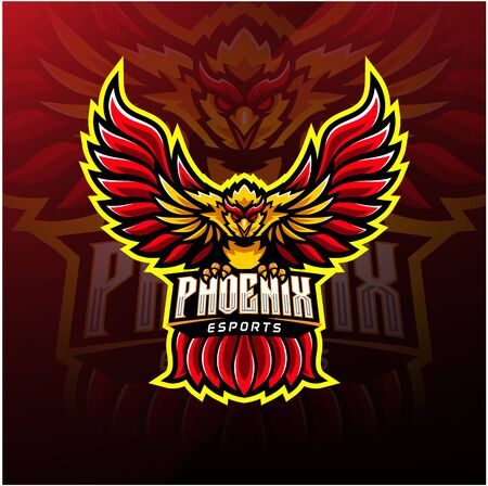 Phoenix sport mascot logo designのイラスト素材