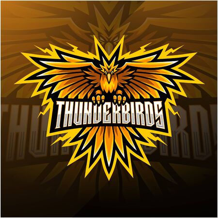 Thunder birds esport mascot logo designのイラスト素材