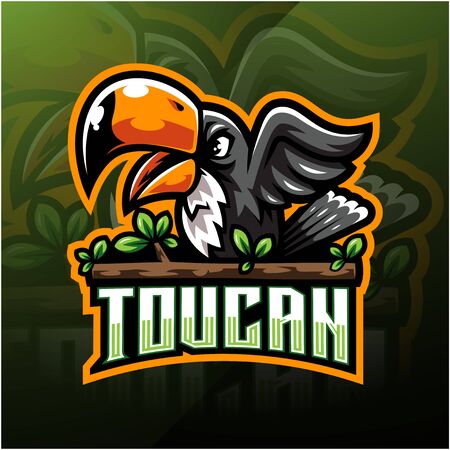 Taucan esport mascot logo designのイラスト素材
