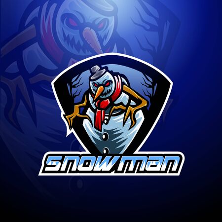 Snowman esport mascot  designのイラスト素材