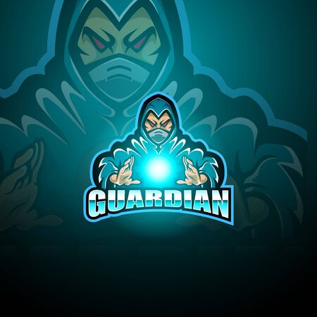 Guardian esport mascot logo designのイラスト素材