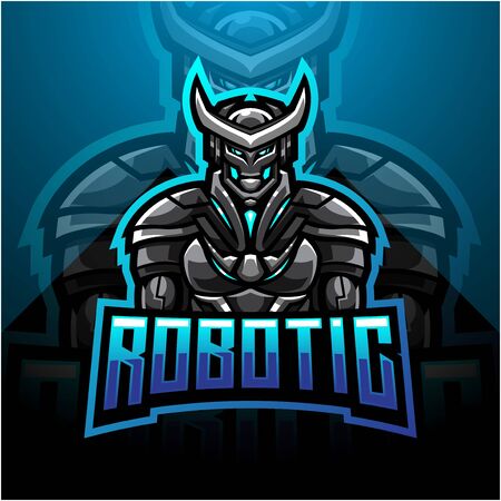 Robotic  esport mascot  designのイラスト素材