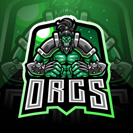 Orc esport mascot   designのイラスト素材