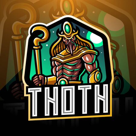 Thoth esport mascot logo designのイラスト素材
