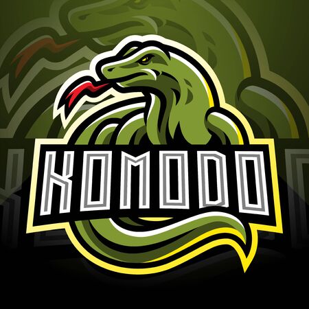 Komodo esport mascot logoのイラスト素材