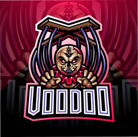 Voodoo esport mascot logoのイラスト素材