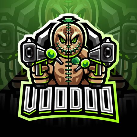 Voodoo Gunner esport mascot logoのイラスト素材