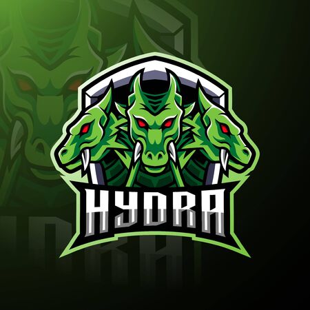Hydra esport mascot logo designのイラスト素材