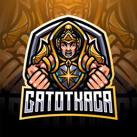 Gatotkaca esport mascot designのイラスト素材