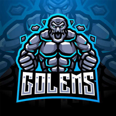 Golems esport mascot logoのイラスト素材