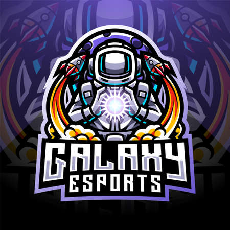 Galaxy astronaut esport mascotのイラスト素材