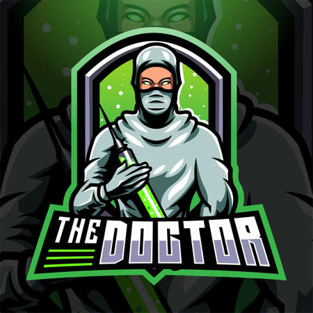 The doctor esport mascot logoのイラスト素材