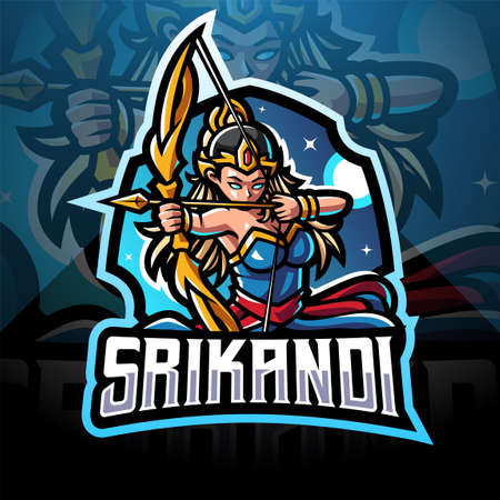 Srikandi esport mascot designのイラスト素材