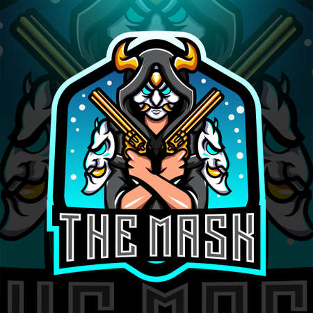The mask esport mascotのイラスト素材