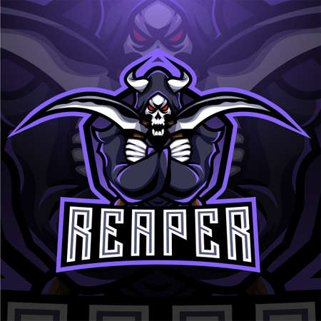 Reaper esport mascot designのイラスト素材
