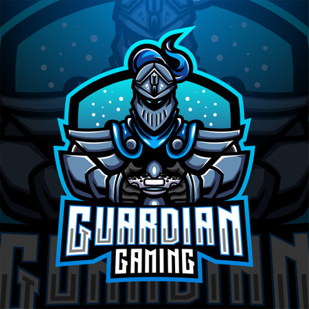 Guardian gaming esports mascot badgeのイラスト素材