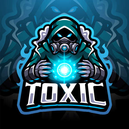 Toxic gas sport mascot emblemのイラスト素材