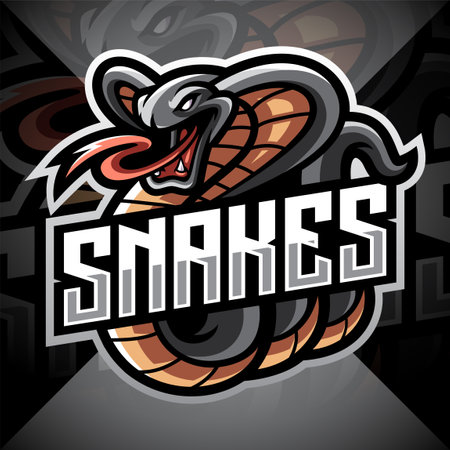 Cobra esport mascot logoのイラスト素材
