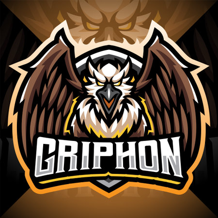 Gryphon esport mascot designのイラスト素材