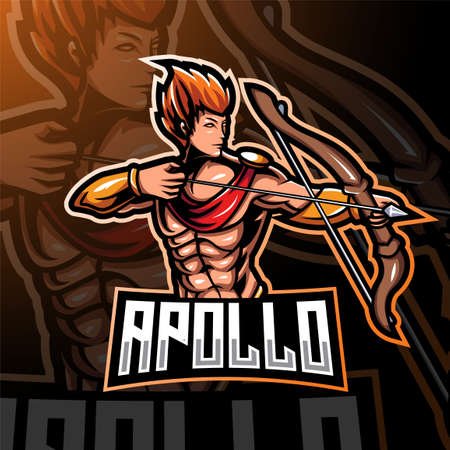 Apolo esport mascot logo designのイラスト素材