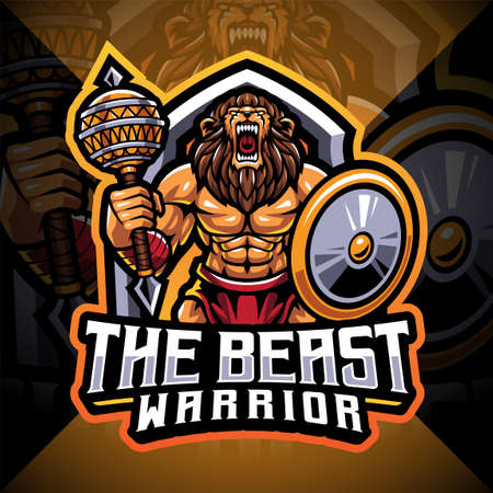 The beast warrior, esport mascot designのイラスト素材