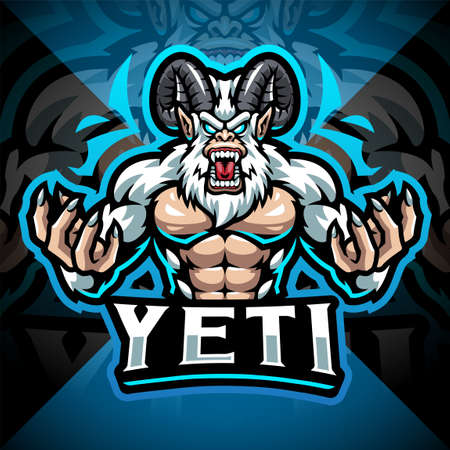 Yeti esport mascot logo designのイラスト素材