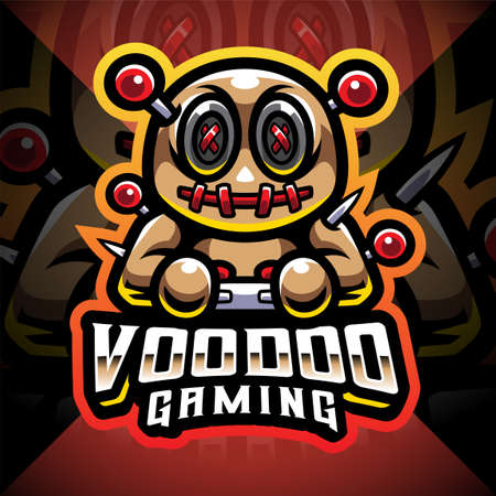 Voodoo gaming esport mascot logoのイラスト素材