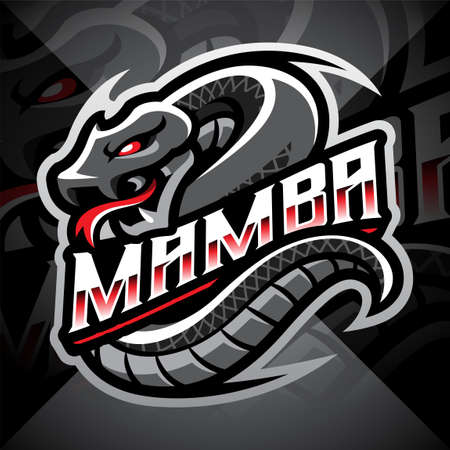 Mamba esport mascot logo designのイラスト素材