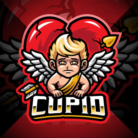 Cupid esport mascot icon designのイラスト素材